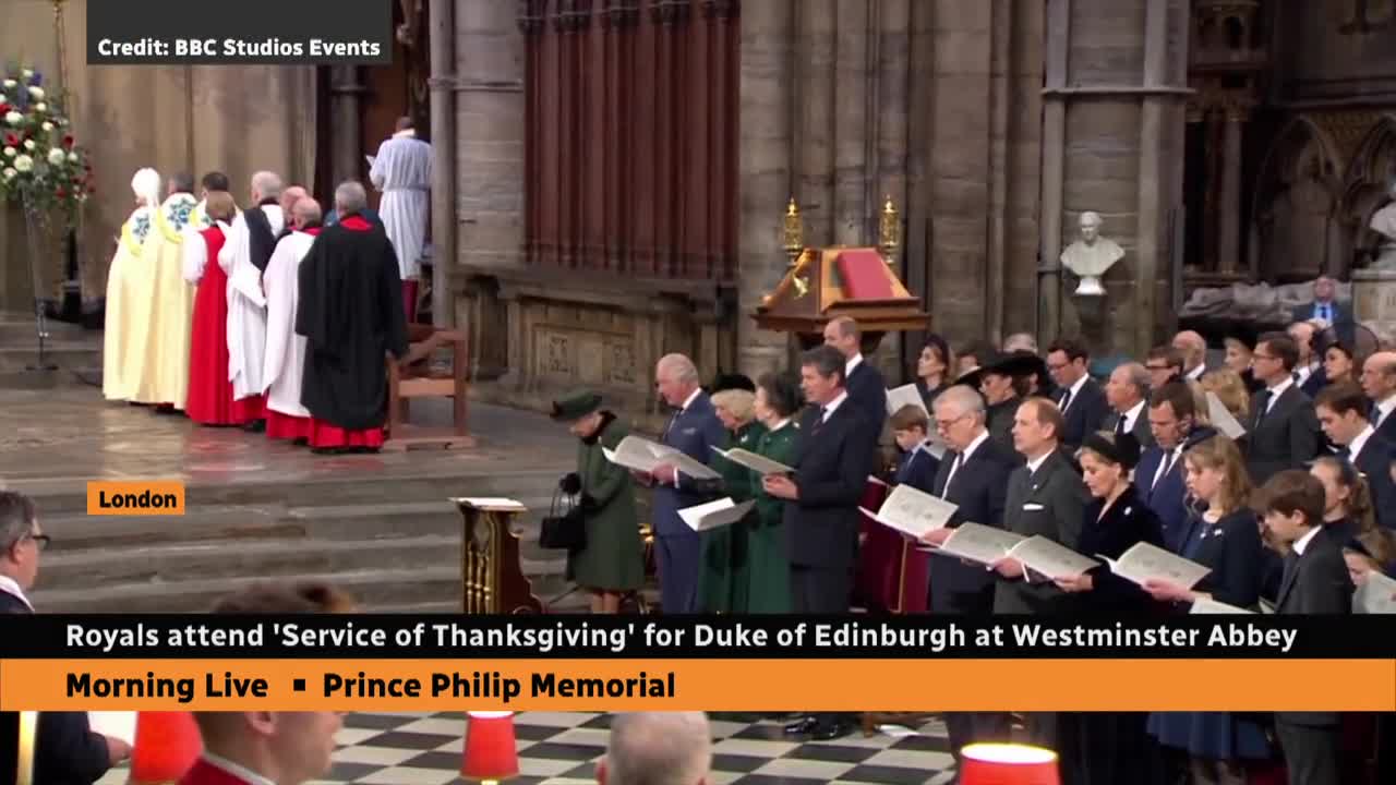 Royals attend service for Prince Philip at Westminster Abbey