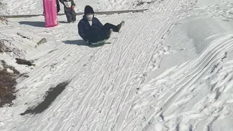 neighborhood sledding