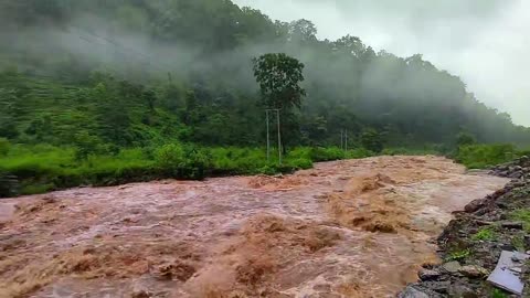 Heavy rain 🌧 in nepal