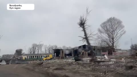Destroyed Bodyanka in Kyiv region. 200 citizens are missing