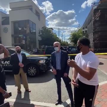 Joe Biden poses with Black Lives Matter protester in Wilmington