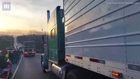 'Peoples Convoy' arrives at Maryland, their last stop before DC