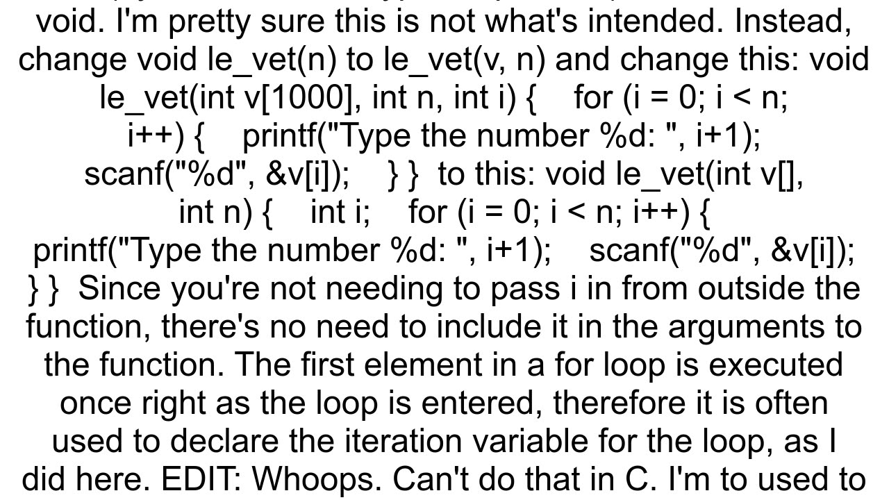 exercise about vector and function