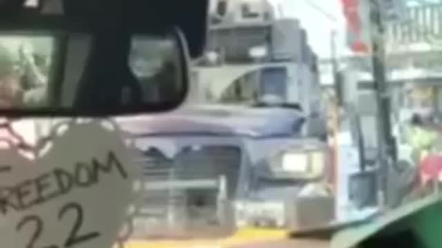 DEGUSTING POLICE SMASS THE WINDOW ONLY TO ARREST THE TRUCKER GUY.