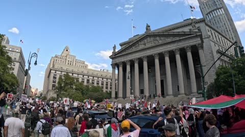 "FLOOD New York City FOR PALESTINE" Thousands march against the Gaza GENOCIDE.