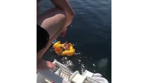 My cousin made us end our boats day early attempting this