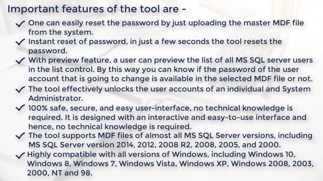 SQL Server Password Recovery