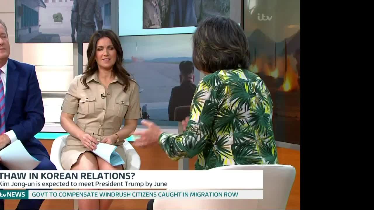 Susanna Reid Hot Very Short Safari Style Mini Dress