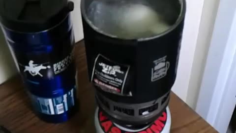 Cooking eggs on the jetboil