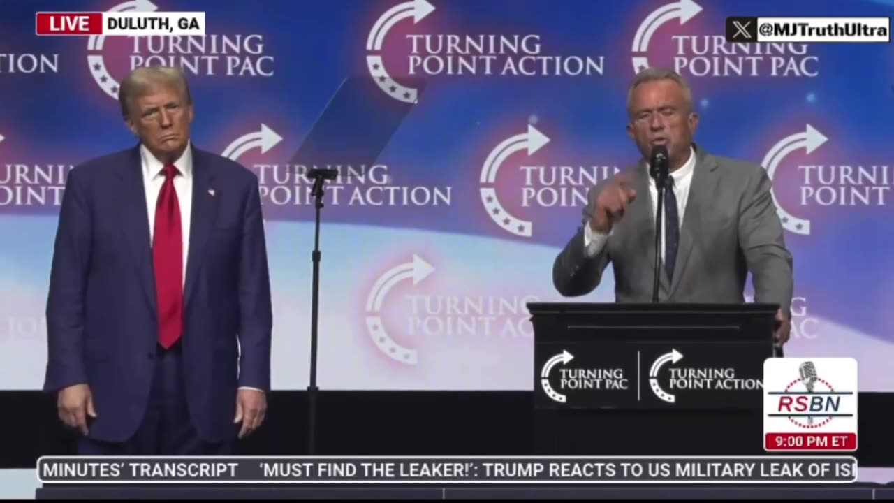 RFK Jr. & Trump send a message to Big Pharma while at Turning Point PAC MAGA rally