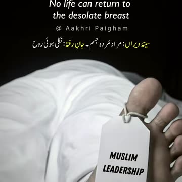 Ab Koi Awaz Soton Ko Jaga Sakti Nahin - Dr. Allama Iqbal