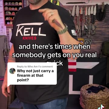 ✋I don't need a KNIFE, I just carry a GLOCK 🙈#viralshorts #youtubeshorts #edc #knives #shorts