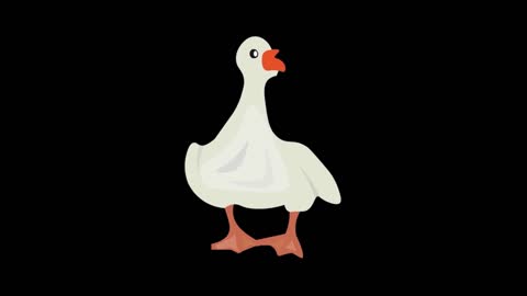 natural animal animation goose mg simple flat style