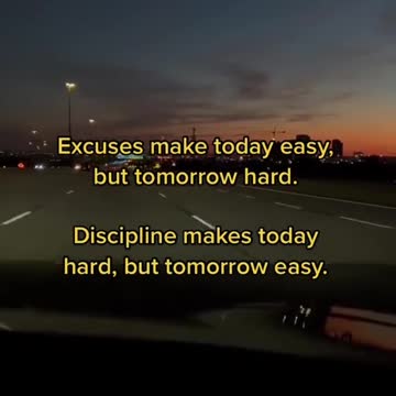 Life Lessons - Discipline or being lazy