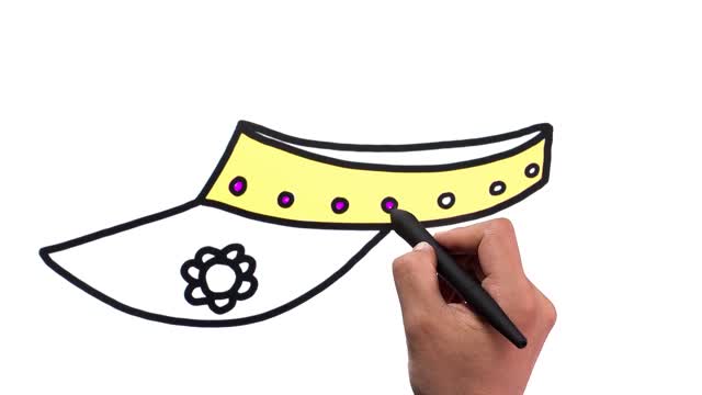 Drawing and Coloring for Kids - How to Draw Hat 08