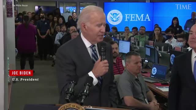 U.S. President Joe Biden Receives a Briefing on Impacts From Hurricane Ian