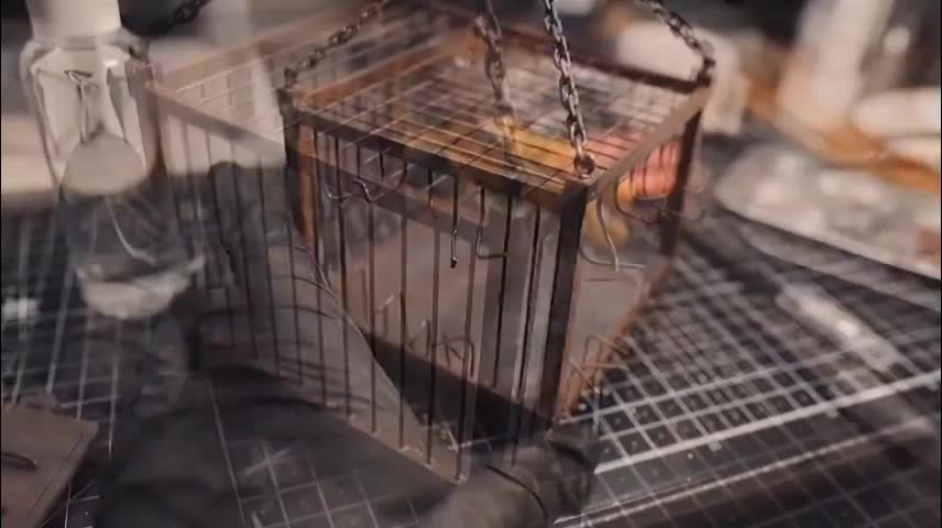 Caged monsters, miniature stereoscopic models