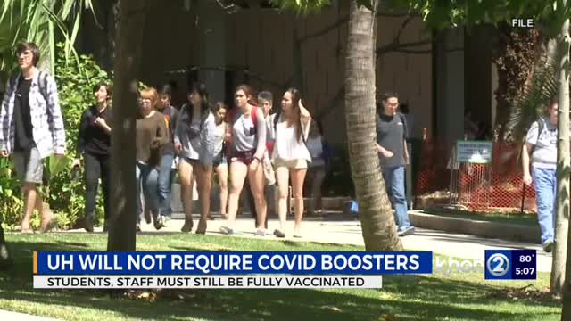 COVID booster not required for UH students and staff