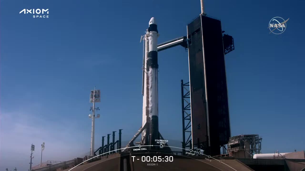 Axiom Mission 1 Launches to the Space Station (Official NASA Stream)