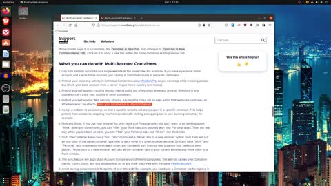 Browser Security And Privacy: Firefox Containers