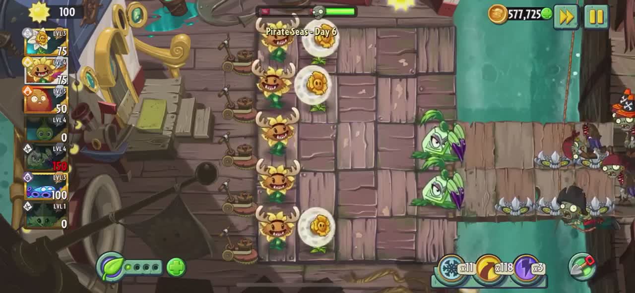 Plants vs Zombies 2 Pirate Seas - Day 6