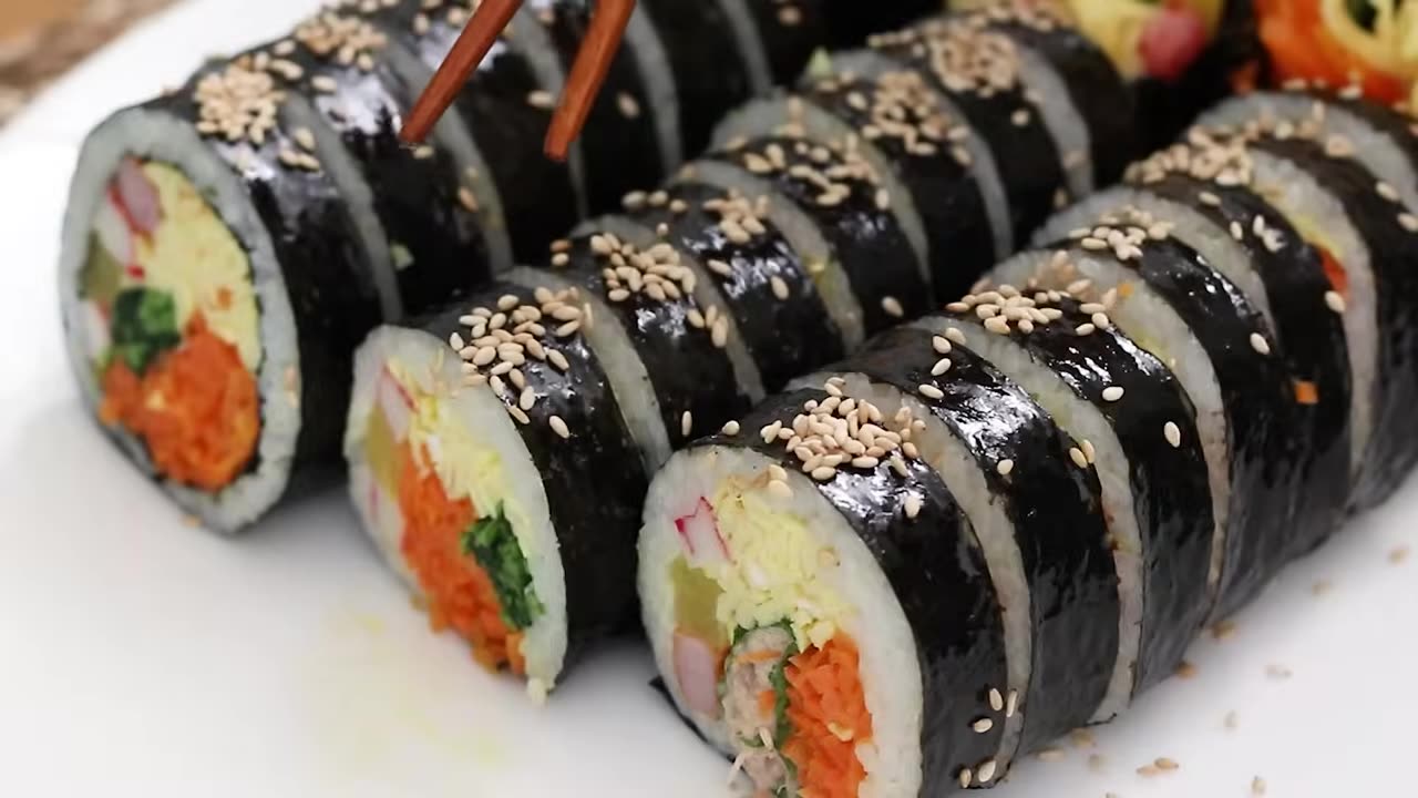 Korean Cooking Video | Delicious Food Gimbap Recipe