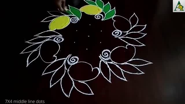 Very simple but creative Rangoli for beginner