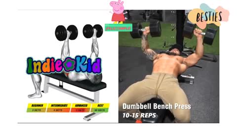 #2 Chest exercise/Dumbble bench press