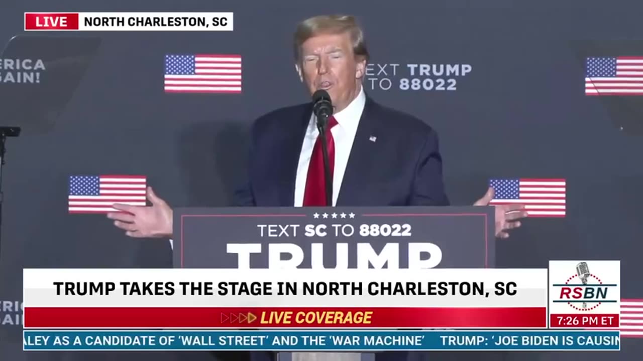 WATCH: Trump touts primary wins, vows future victory in South Carolina.