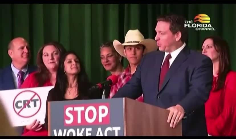 Gov. Ron DeSantis announces "Stop Woke Act" to combat CRT in schools.