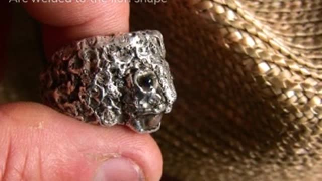 Lion Head ring by OPV, .9999+ pure silver arc welded (not a cast)