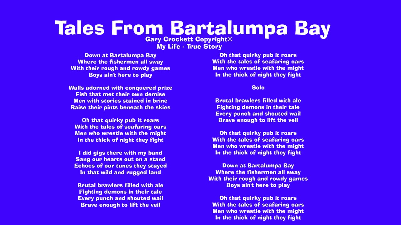 Tales From Bartalumpa Bay Song