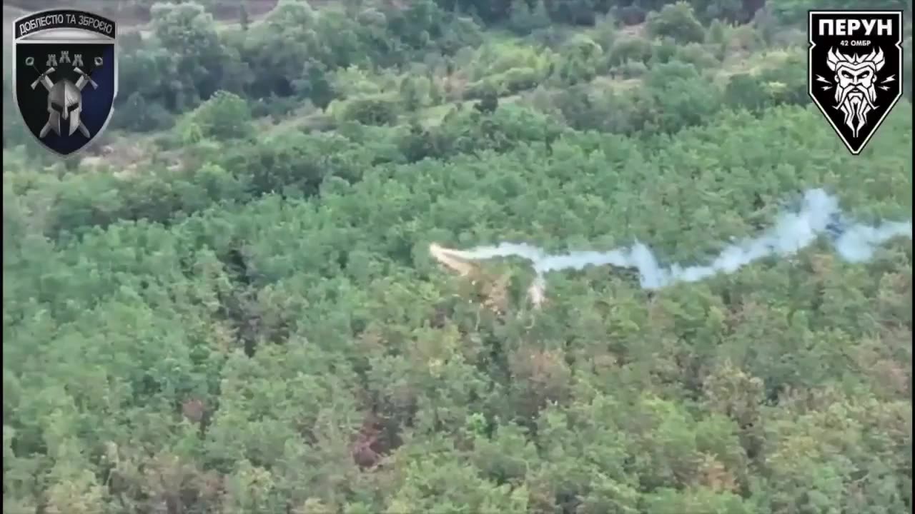 🔥🦅 Another Ukrainian drone flies over Russian position and burns it out.