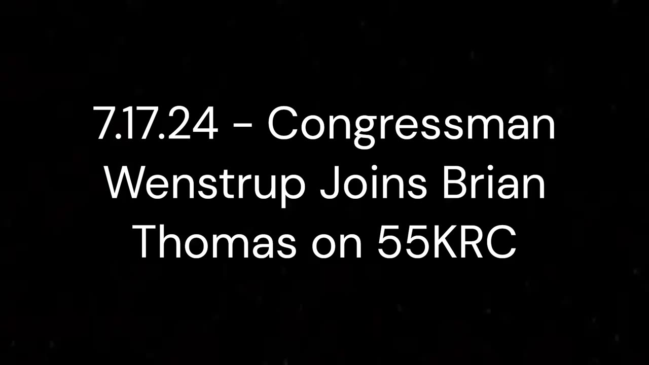 Wenstrup Joins Brian Thomas on 55KRC to Discuss the Issues of the Day