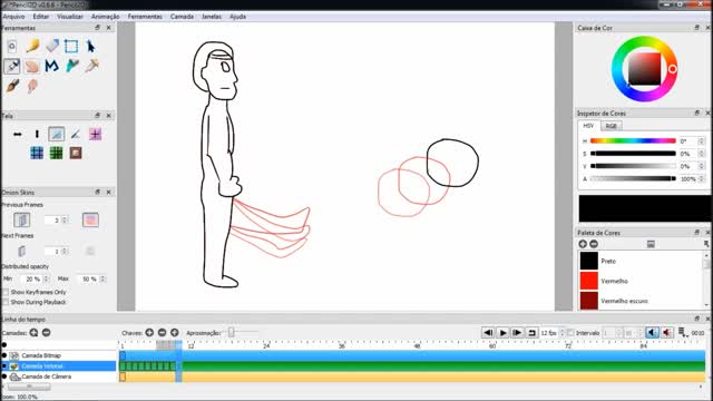 Speed Art | Como Fazer uma Animação de um Jogador Chutando a Bola [Pencil2D].