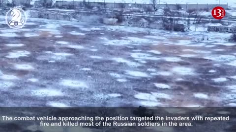 Assault footage of Ukrainian army with "Bradley" combat vehicle - Russians are continuously shelled