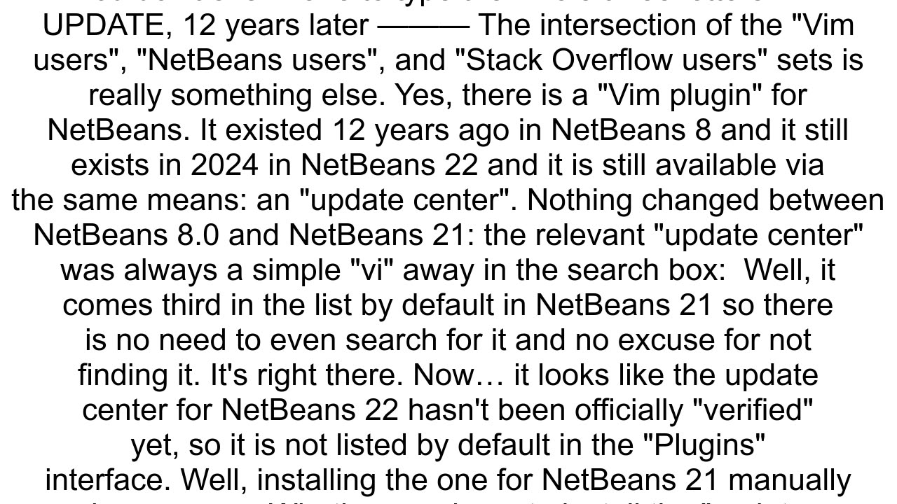 Vim plugin for Netbeans IDE