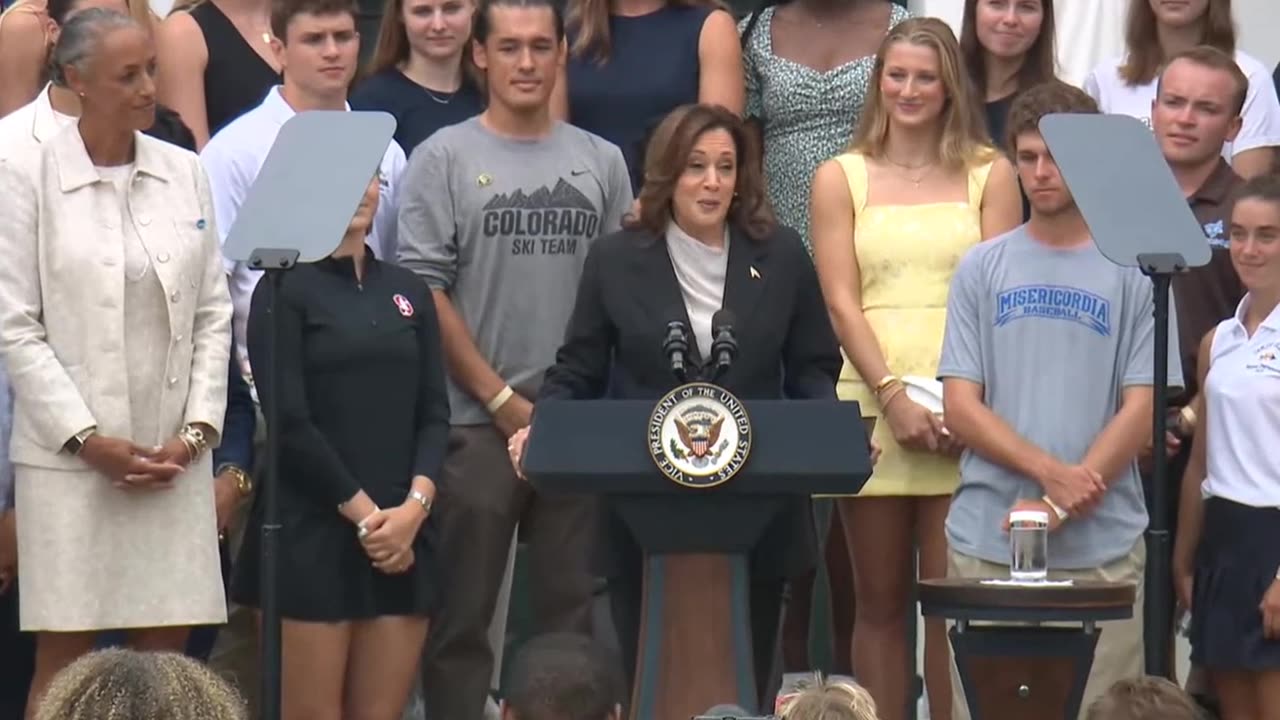 WATCH: Kamala Harris Makes First Public Appearance For White House Since Biden Dropped Out