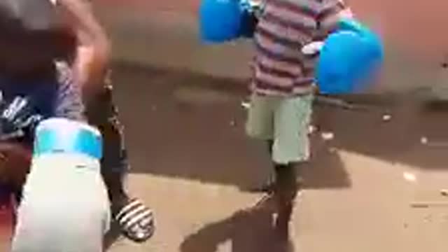 kids boxing funny video