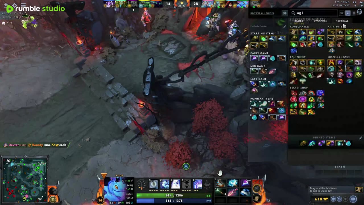 Dota 2 Puck mid play pro