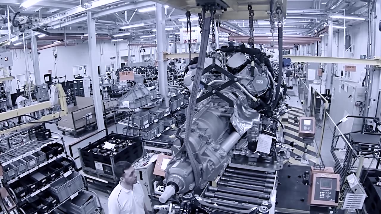 Engine Block Casting Production Car Factory Manufacturing