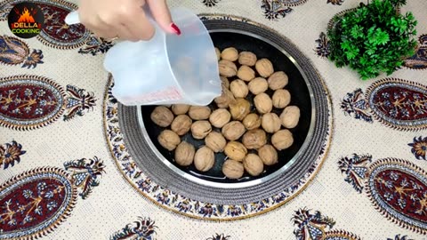 Put a walnut in boiling water!