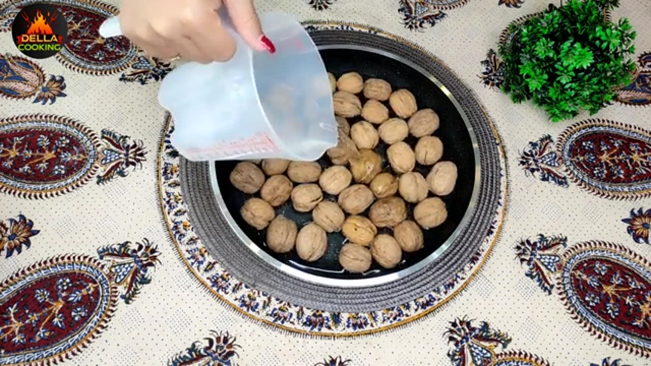 Put a walnut in boiling water!