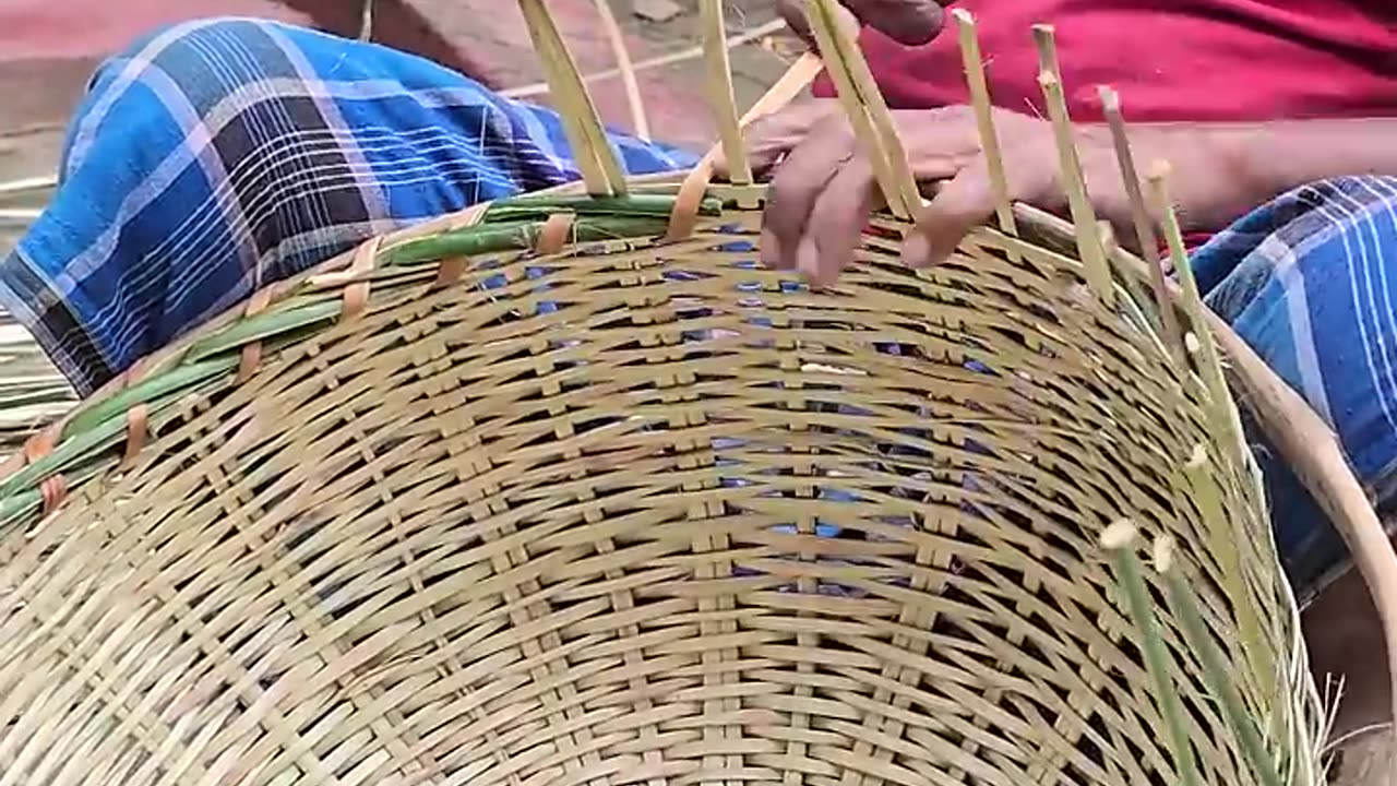 Amazing Village Style Bamboo Basket Making Complete Process of India