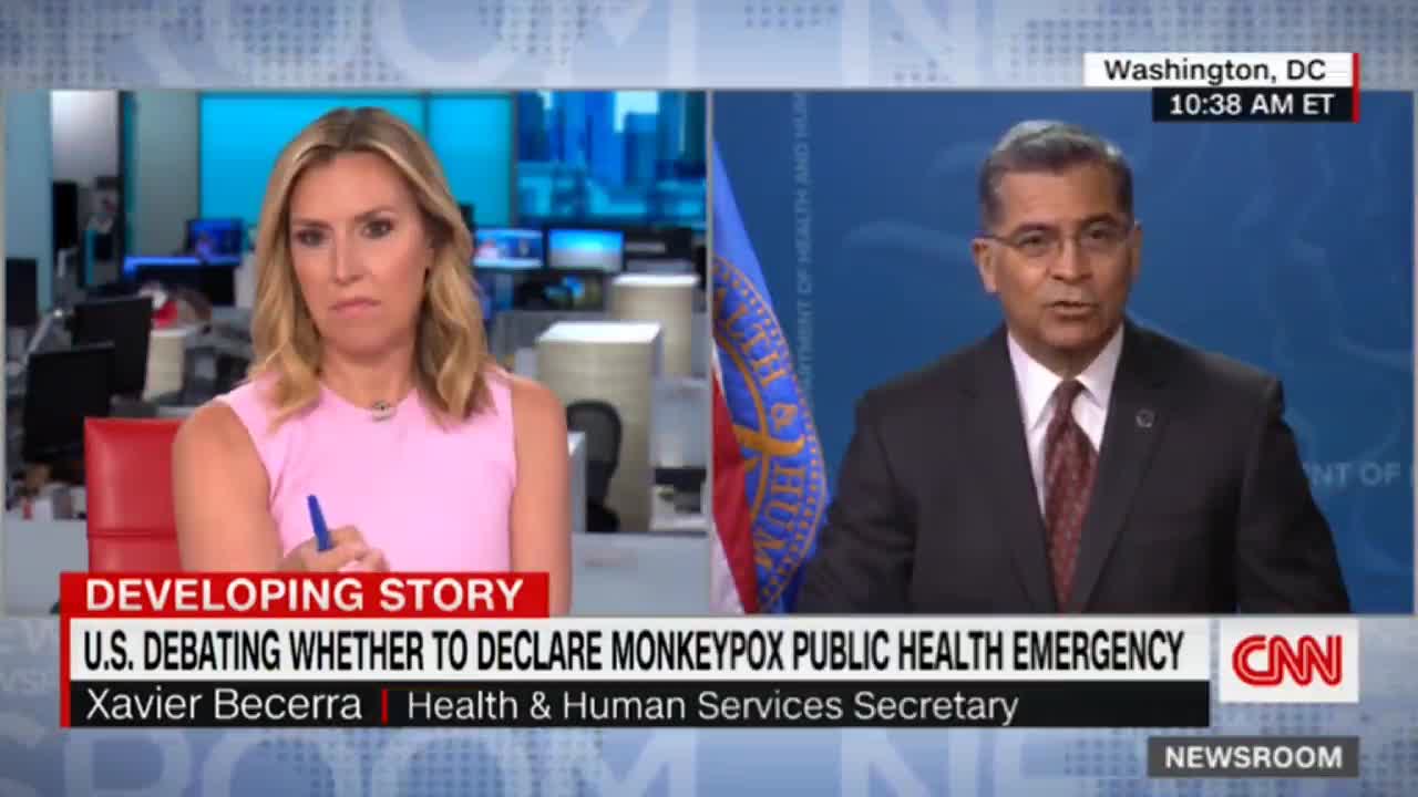 HHS secretary concern level for monkeypox