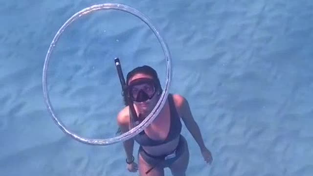 The beauty of the underwater world of the ocean / relaxation and enjoyment