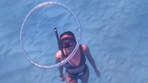 The beauty of the underwater world of the ocean / relaxation and enjoyment