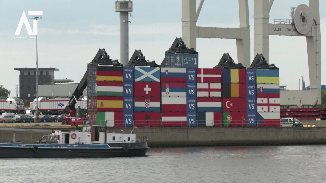 Euro 2024 Kickoff Hamburg's Stunning Shipping Container Installation | Amaravati Today