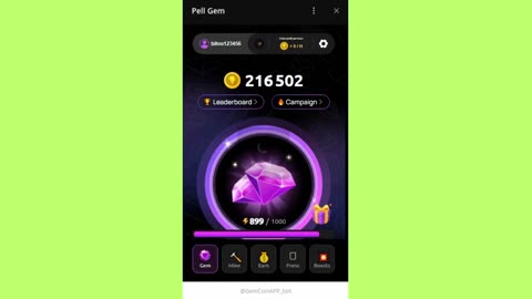 new mining mini app telegram bot pell gem