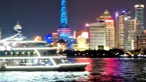 Night view of the Bund in Shanghai, China